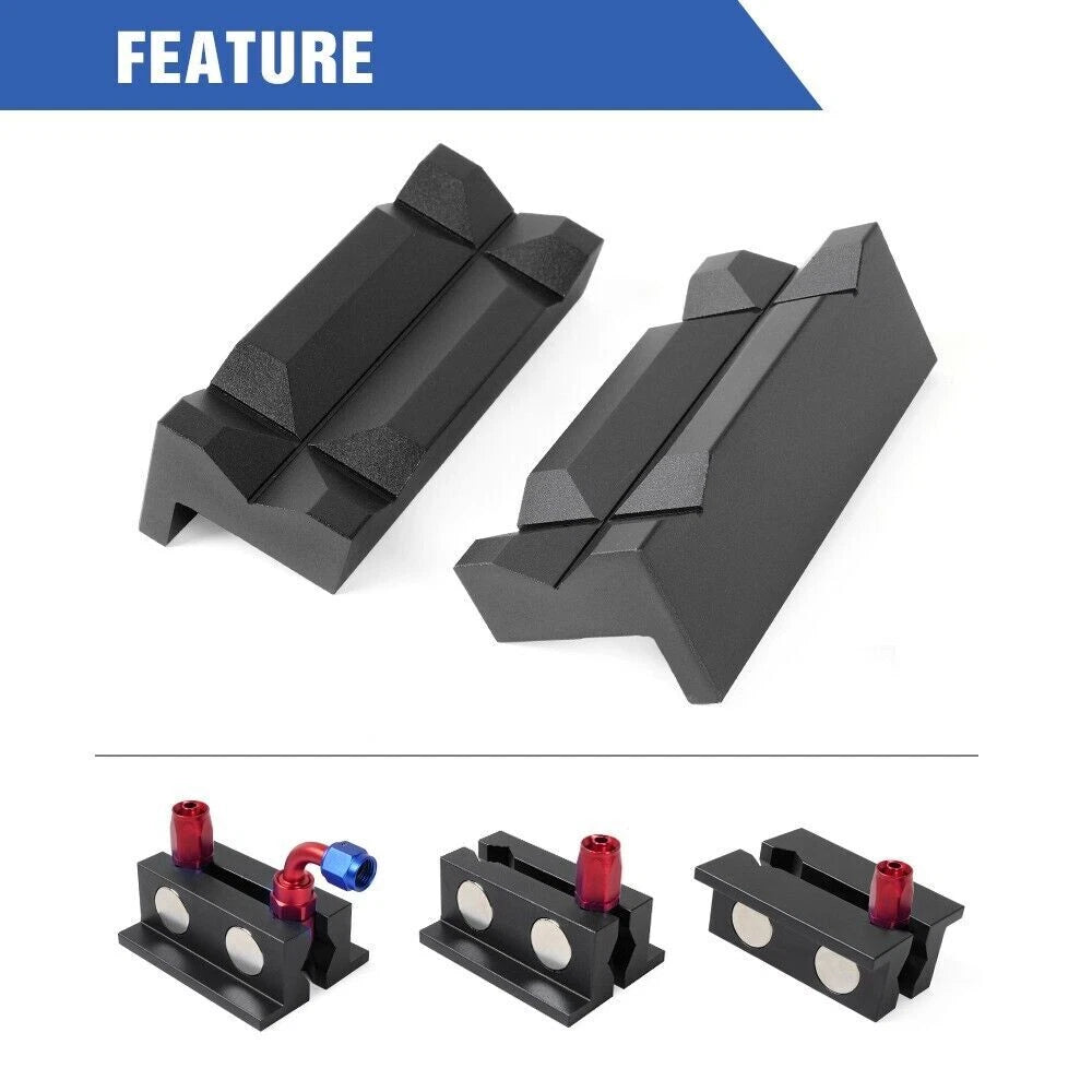 Aluminum Vise Jaws for AN Fitting Adapter (101mm)