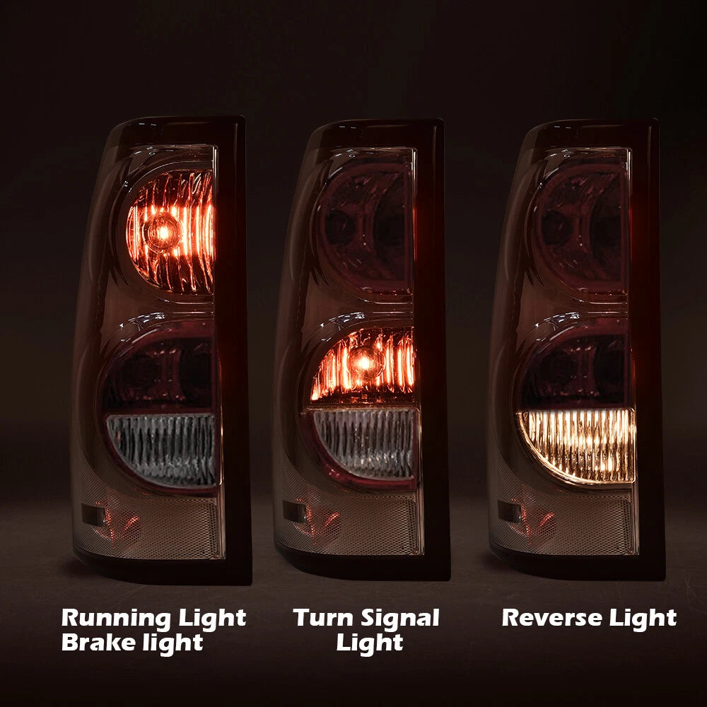Chrome Tail Lights for Chevy Silverado 1500 2500 3500 (2003–2006)