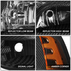 Pair of Headlight Assemblies for Dodge Ram 1500 2500 3500 (2009–2012)