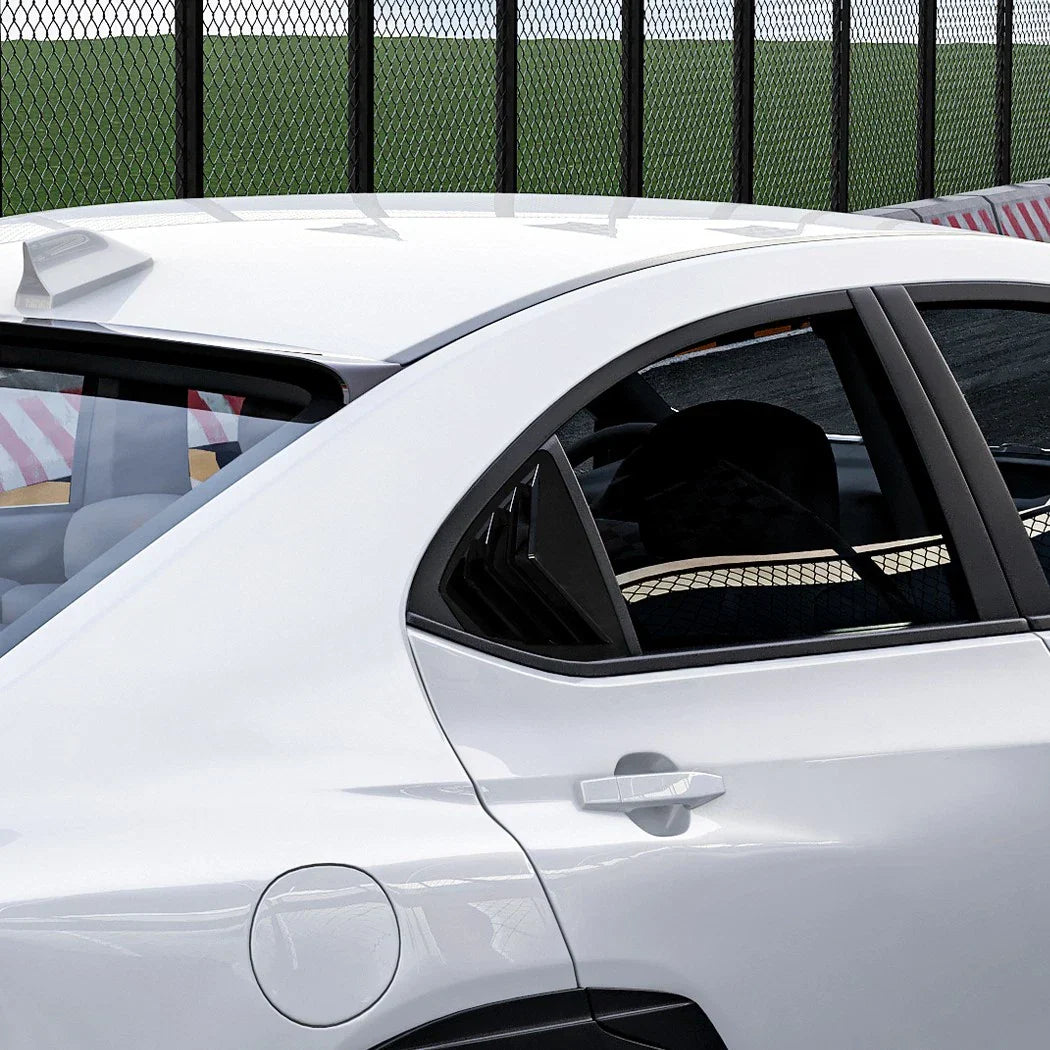 Black Rear Window Quarter Glass Vent Louver Covers for Subaru WRX STI VB