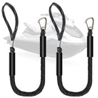 2X 4 ft PWC Bungee Dock Lines for Boats with 316 Stainless Steel Clips