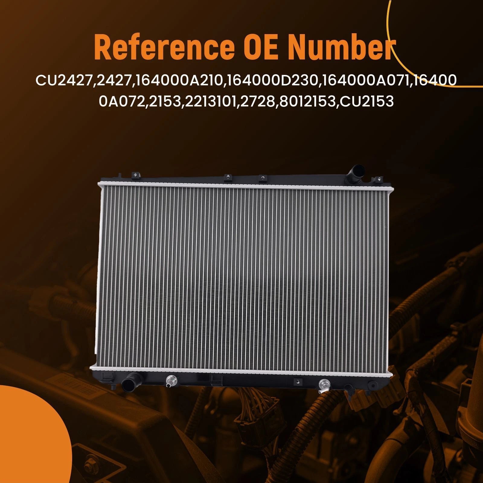 Aluminum Engine Radiator for Toyota Sienna XLE (1999–2003) 164000A210 CU2153