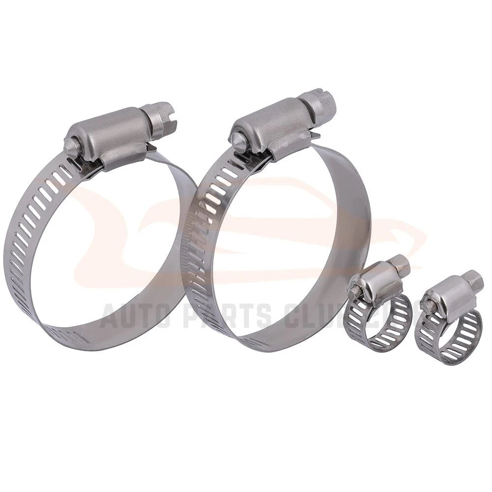 Set of 2 Stainless Steel Radiator Oil Hose Clamps (8-10mm, 27-51mm)