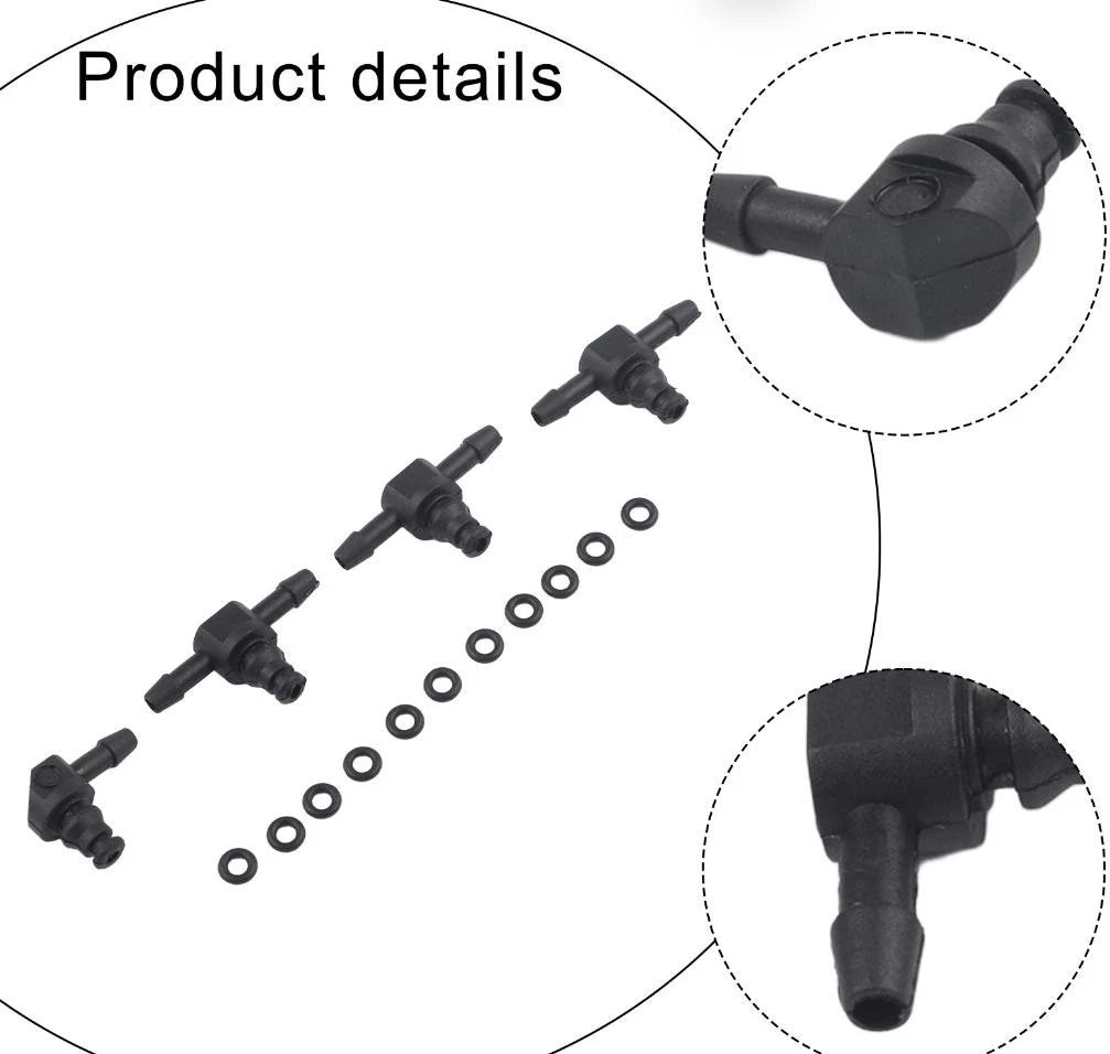 Set of 4 Plastic T & L Pipes for Common Rail Diesel Engines