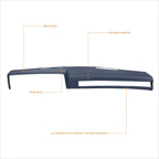 Molded Dashboard Overlay Cap for Chevy GMC C/K/R/V Pickup Suburban (1981–1991)