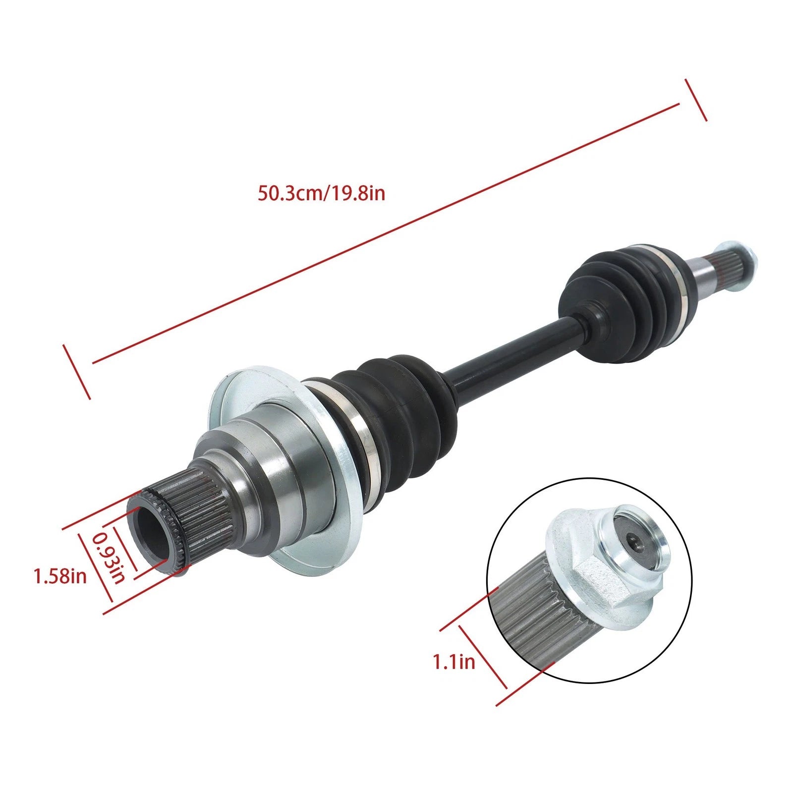 CV Axle Drive Shaft Rear Right for Yamaha Grizzly 660 (2003–2008)