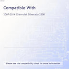 Towing Mirror Cover Set Replacement for 2007–2014 Chevy Silverado 2500 Chrome