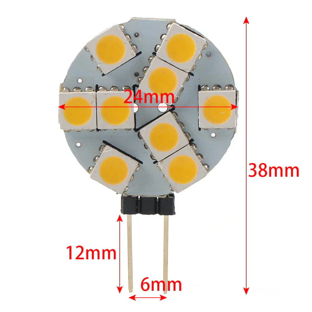 Super Bright Warm White G4 Socket 5050 SMD Light for Indoor Car RV Landscape