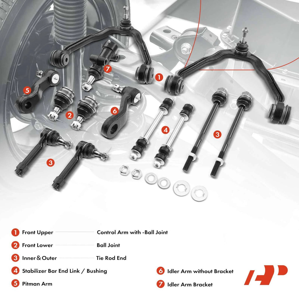 Hub Bearing CV Axle Control Arm Kit for Chevy Silverado GMC