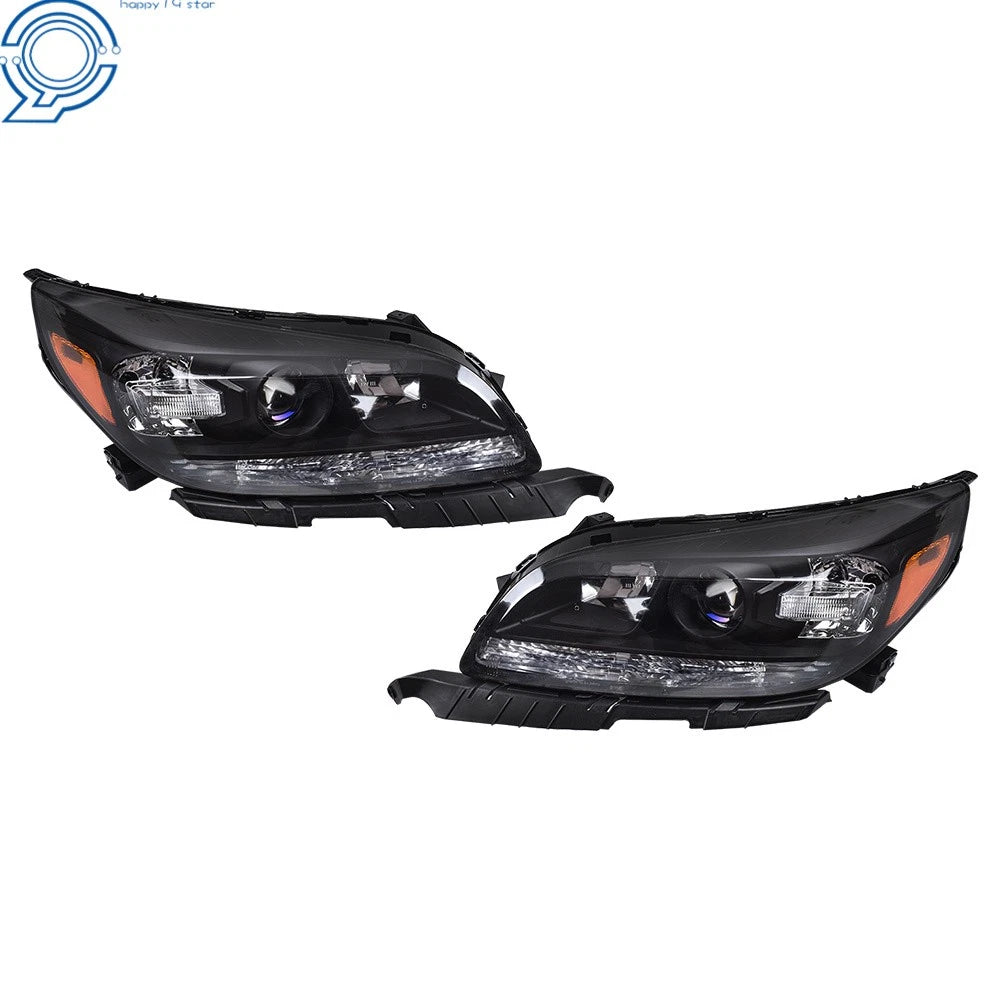 Halogen Projector Headlights for Chevrolet Malibu (2013-2015) Black Housing