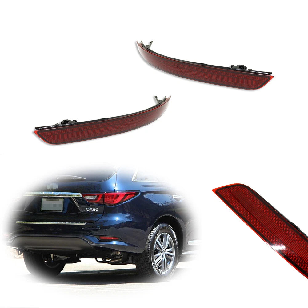 Rear Bumper Reflector Trim Pair for Infiniti QX60 (2016–2020)