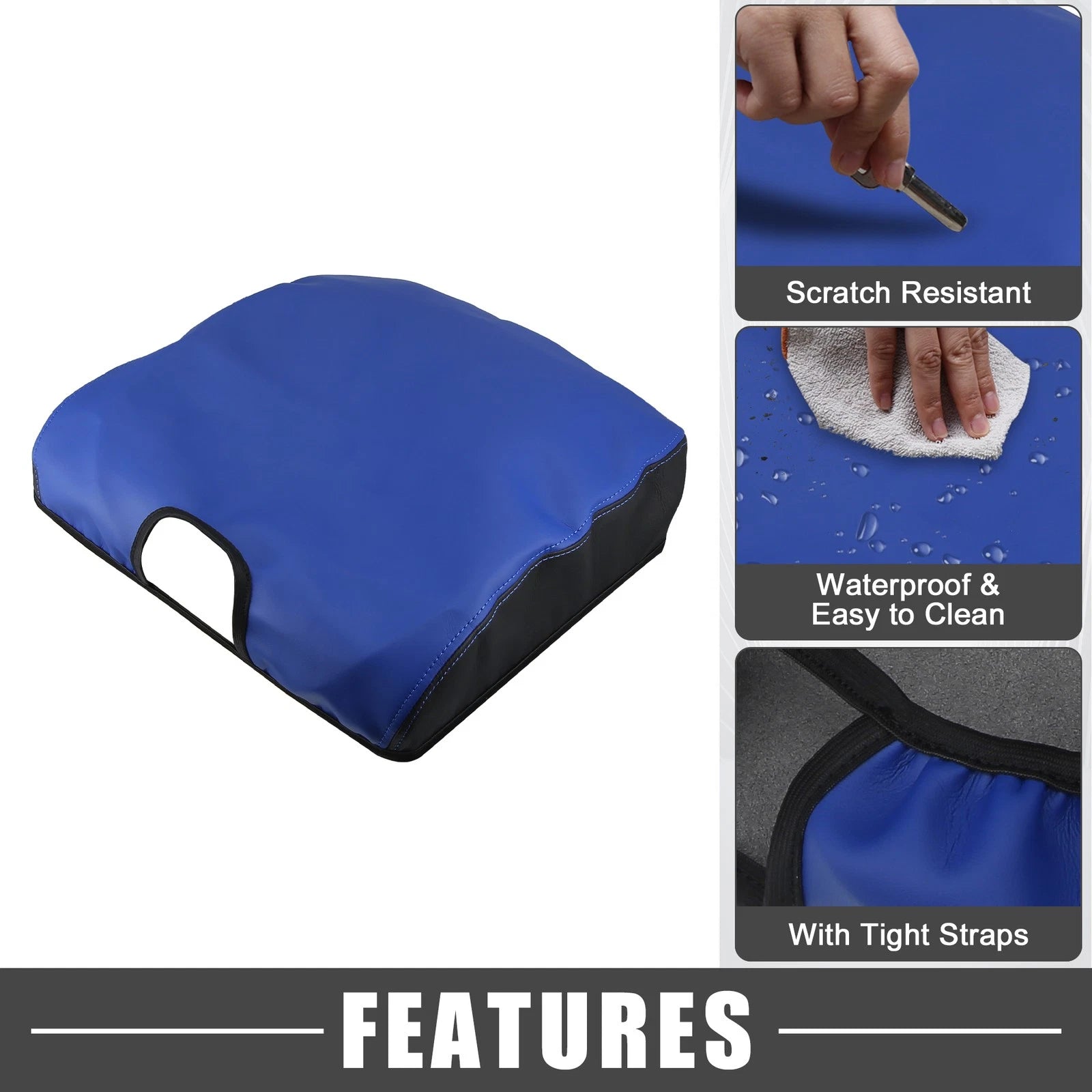 Center Console Armrest Cover for Dodge Ram 1500 2500 3500 (Black Blue)