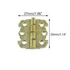 10pcs Gold Furniture Hinges for Jewelry Box (29mm x 27mm)