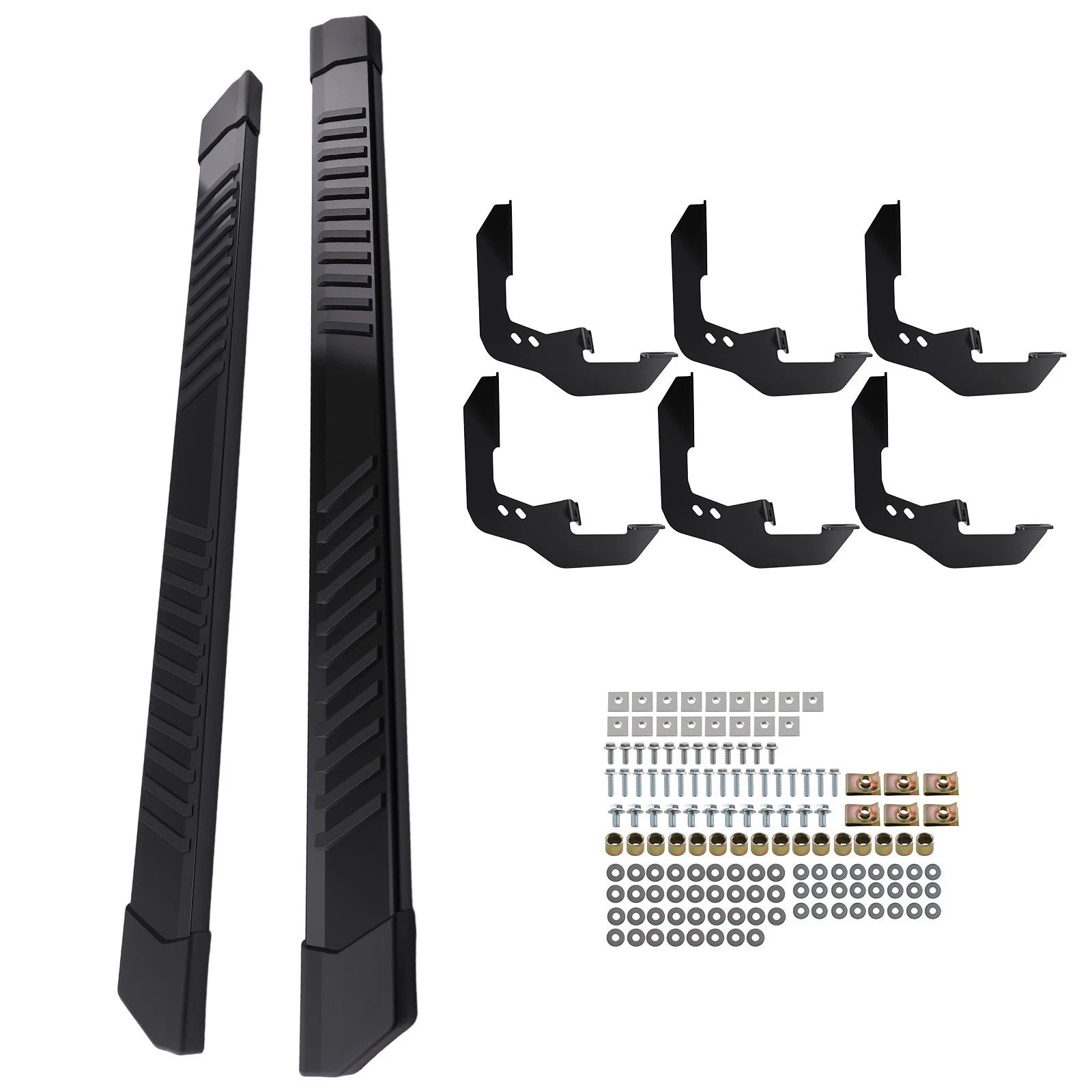 Set of 2 Nerf Bar Side Steps for GMC Sierra 2500HD 3500HD (2020–2026) Black