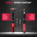 Coilovers Suspension Set for Ford Mustang (2005–2014) Adj. Height Struts Shocks