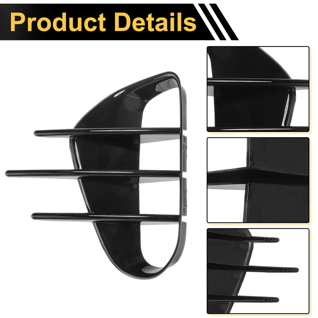 Fog Light Cover Trim Set for Kia Stinger (2018–2023) Glossy Black