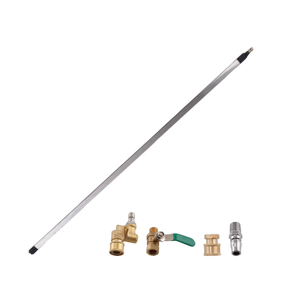 Radiator Flush Wand for High Pressure Cleaning Gun (Stainless Steel) (39.4")