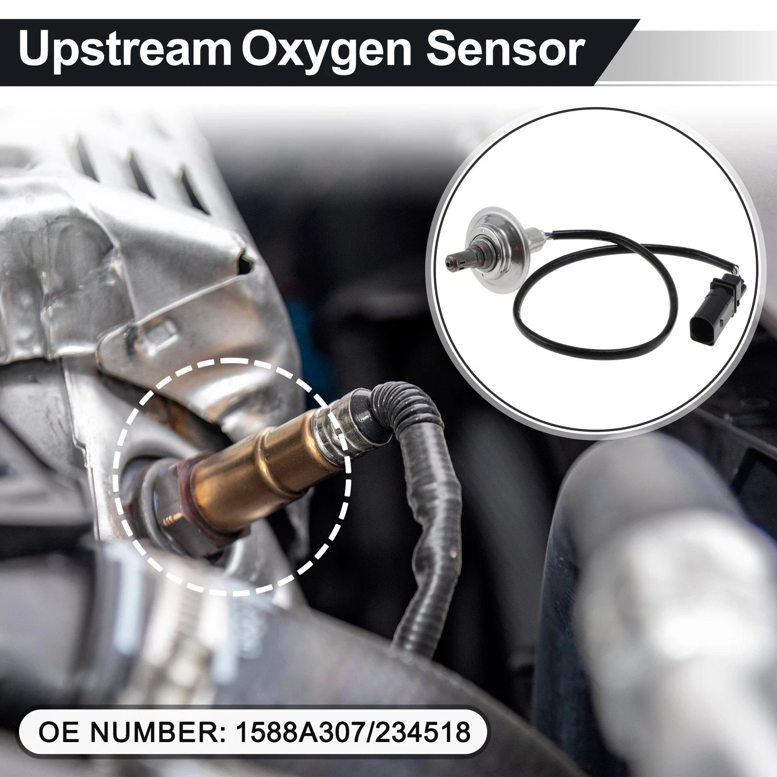 Upstream Oxygen Sensor for Mitsubishi Outlander L4 2.4L (2003–2006) No. 1588A307