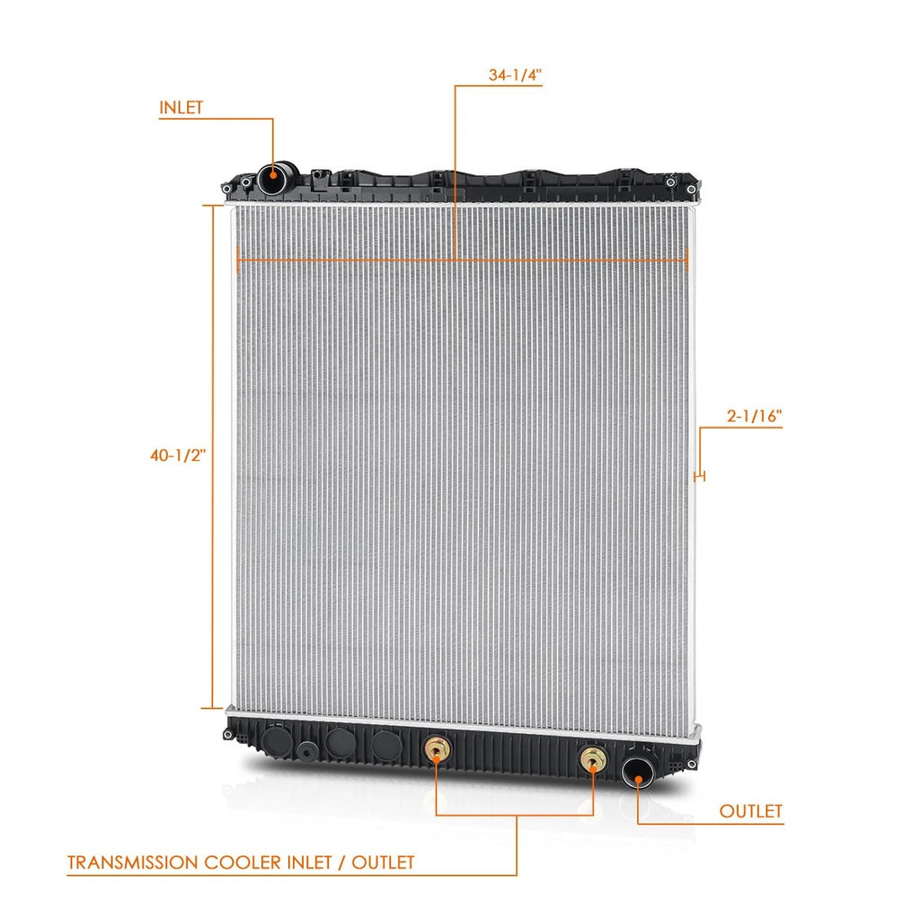 Aluminum Core 2-Row Radiator for Volvo VNX VNM VNL/Mack Vision Granite (2008–2018)