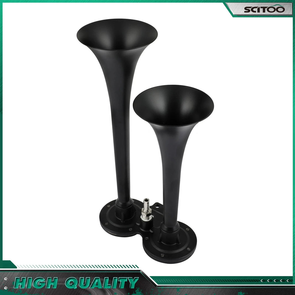 Dual Trumpet Air Horn System Kit for Car Truck Boat (12V)
