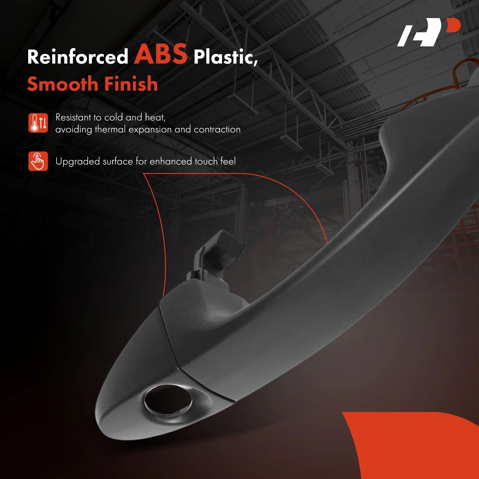 Front Black Exterior Door Handle with Key Hole for Ford Fiesta (2011–2019)