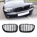 Pair Front Bumper Grille for BMW 1 Series E81 E82 E87 E88 (2007–2013) Black