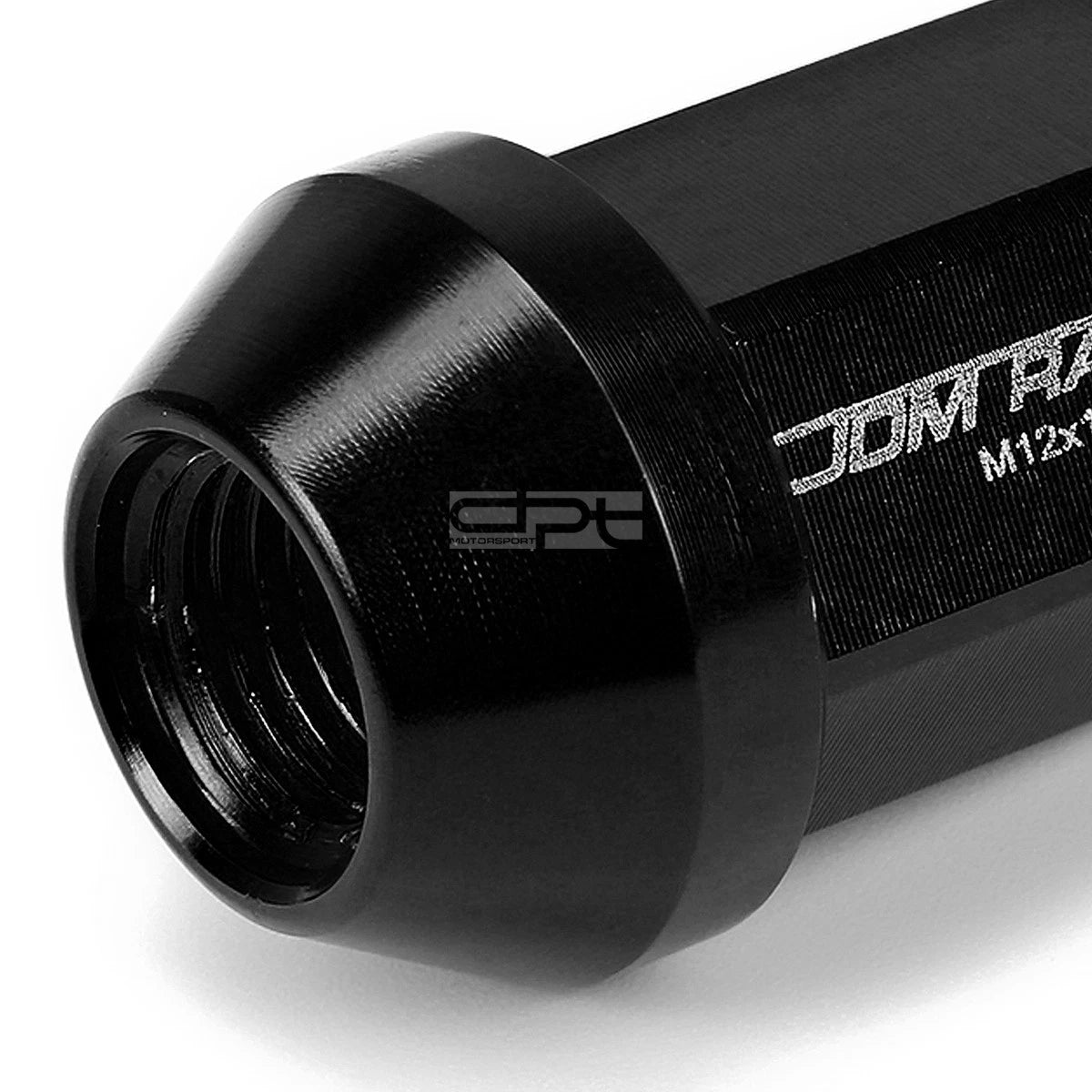 20 PCS Closed End M12x1.25 35mm Tall Black Aluminum Lug Nuts for JDM Vehicles