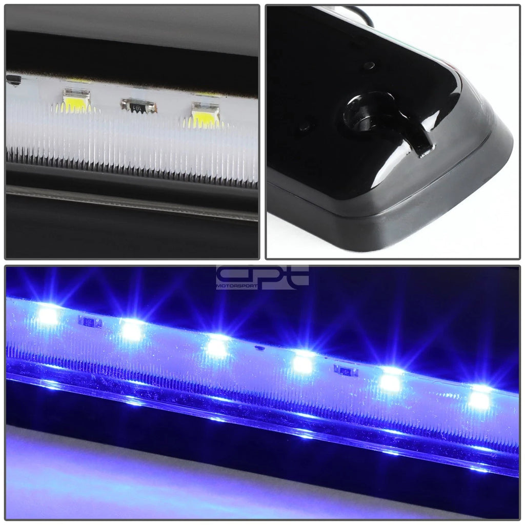 3Pcs Black Housing Blue LED Cab Roof Running Light for Silverado/Sierra (2007–2013)