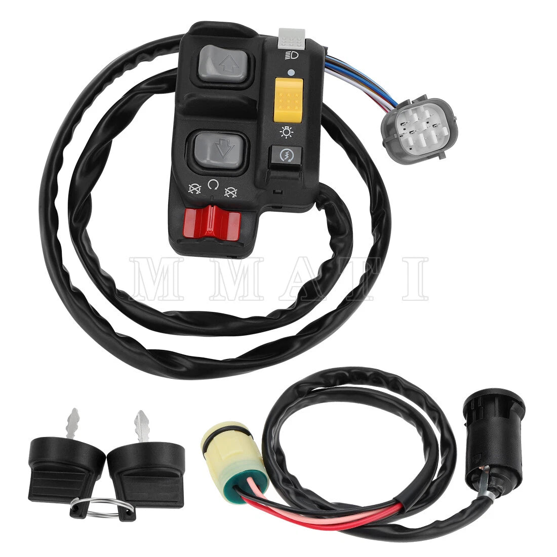 Start Stop Switch & Key Switch for Honda Rancher 400 TRX400FA/FGA (2004–2007)