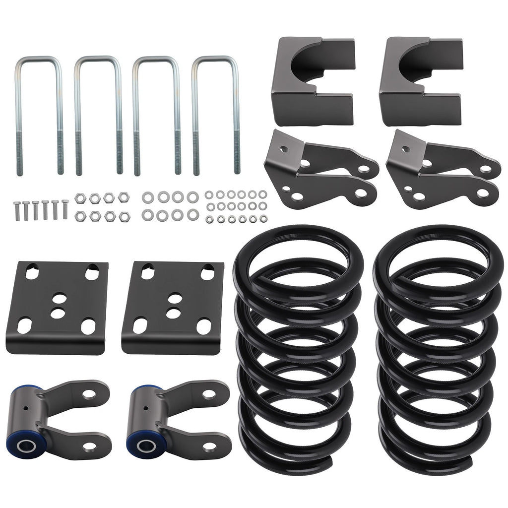 3"/5" Spring Drop Kit for Ford F150 2004-2014 2WD Front Rear Lowering