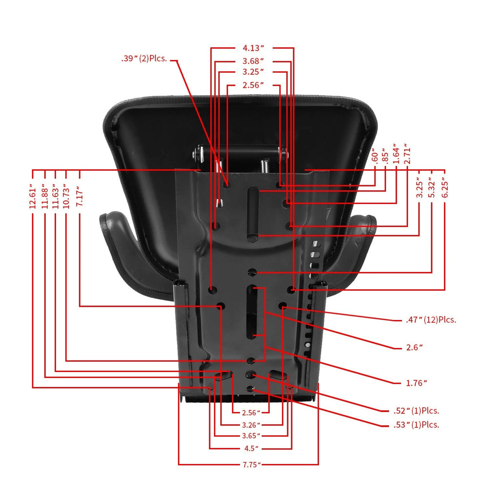 Black Tractor Suspension Seat for Ford/New Holland 3000 3600 3610 3900 5100