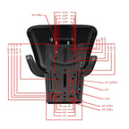 Black Tractor Suspension Seat for Ford/New Holland 3000 3600 3610 3900 5100