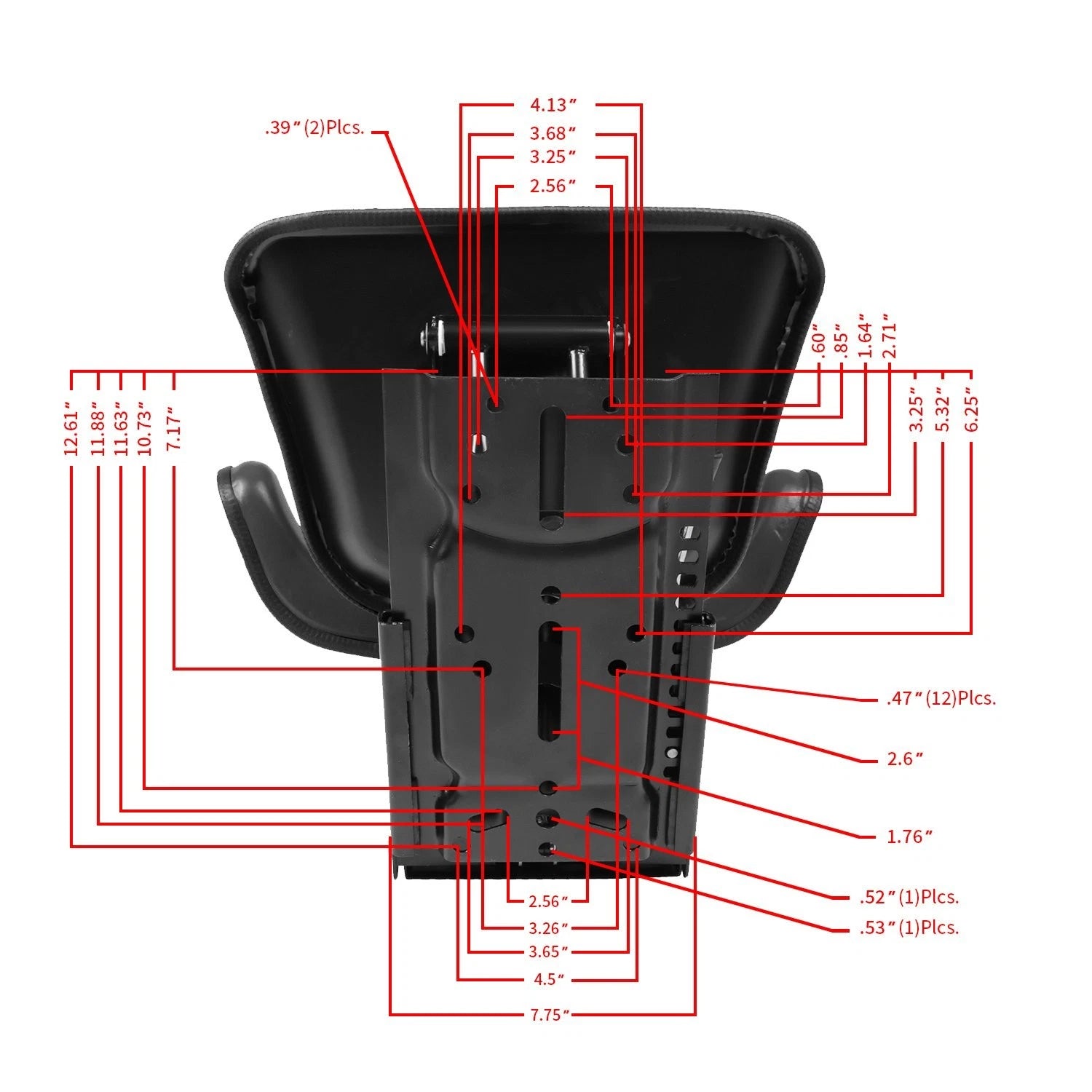 Black Tractor Suspension Seat for Ford/New Holland 3000 3600 3610 3900 5100