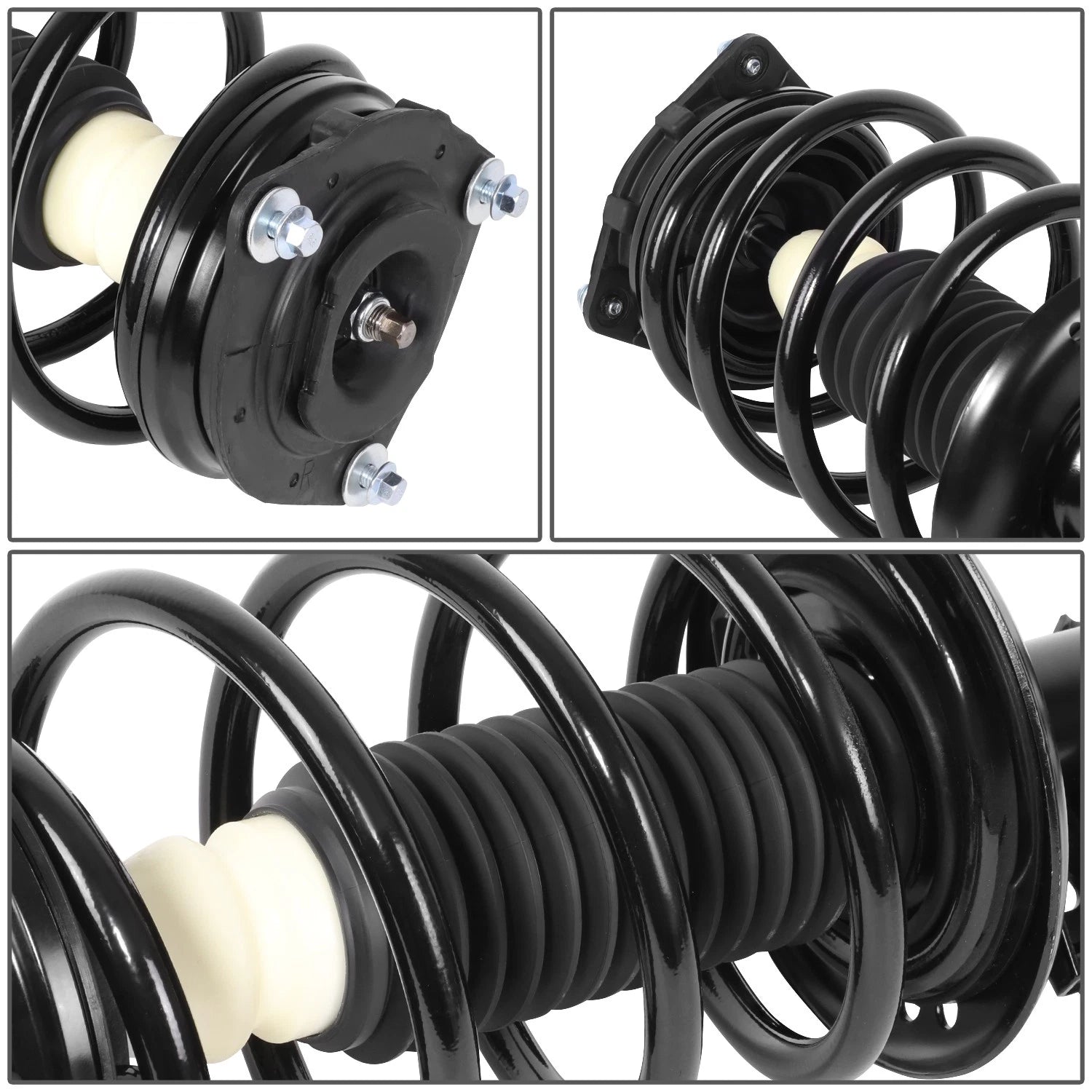 Front Struts with Coil Spring for Nissan Sentra (2007–2012) - Powder-Coated Black