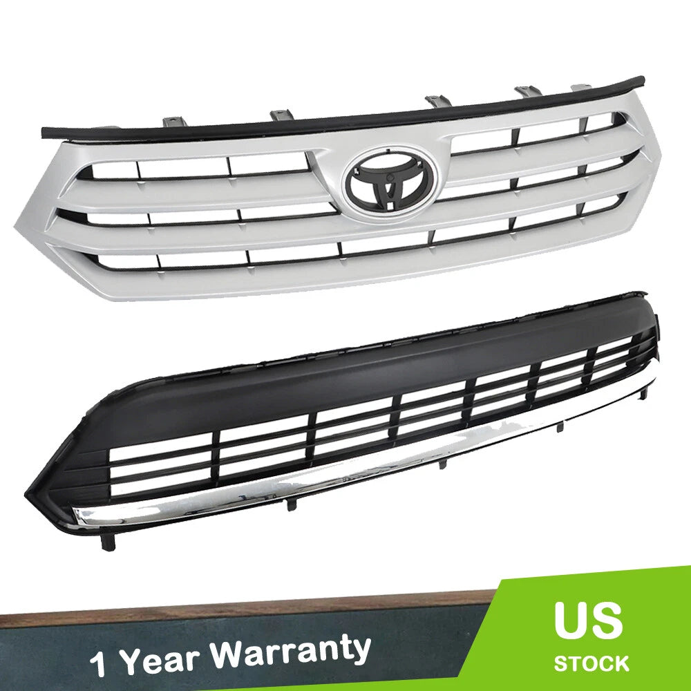 Front Bumper Upper and Lower Grille Assembly for Toyota Highlander (2011–2013)