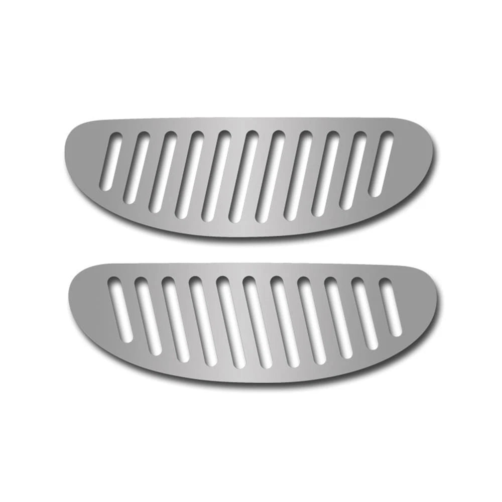Polished Stainless Steel Door Panel Light Reflector Covers for 1997-04 Corvette