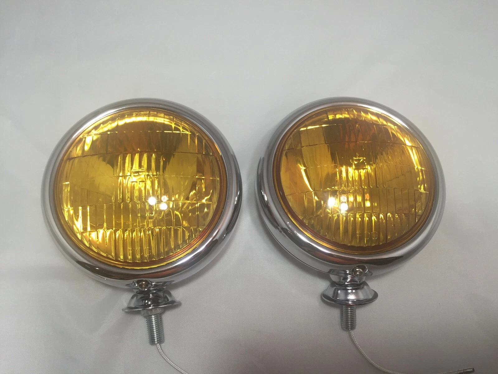 5 Inch Amber Glass Lens Fog Light Replacement for Cars Trucks (12V, Vintage)
