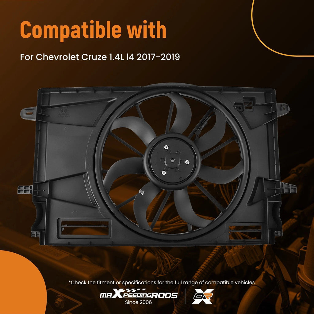Radiator Cooling Fan Assembly for Chevy Cruze 1.4L L4 (2017–2019) 39013323