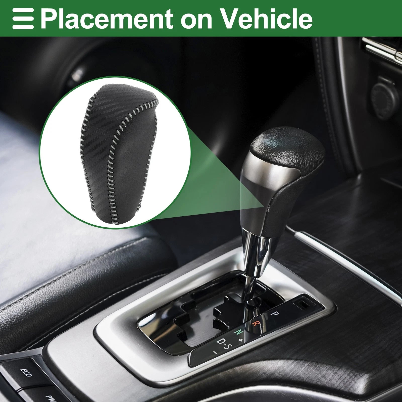 Gear Shift Knob Cover for Mazda CX-5 (2017–2022) Black Carbon Fiber