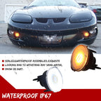 Clear Switchback LED Front Bumper DRL Signal Lights for Pontiac Firebird (1998–2002)