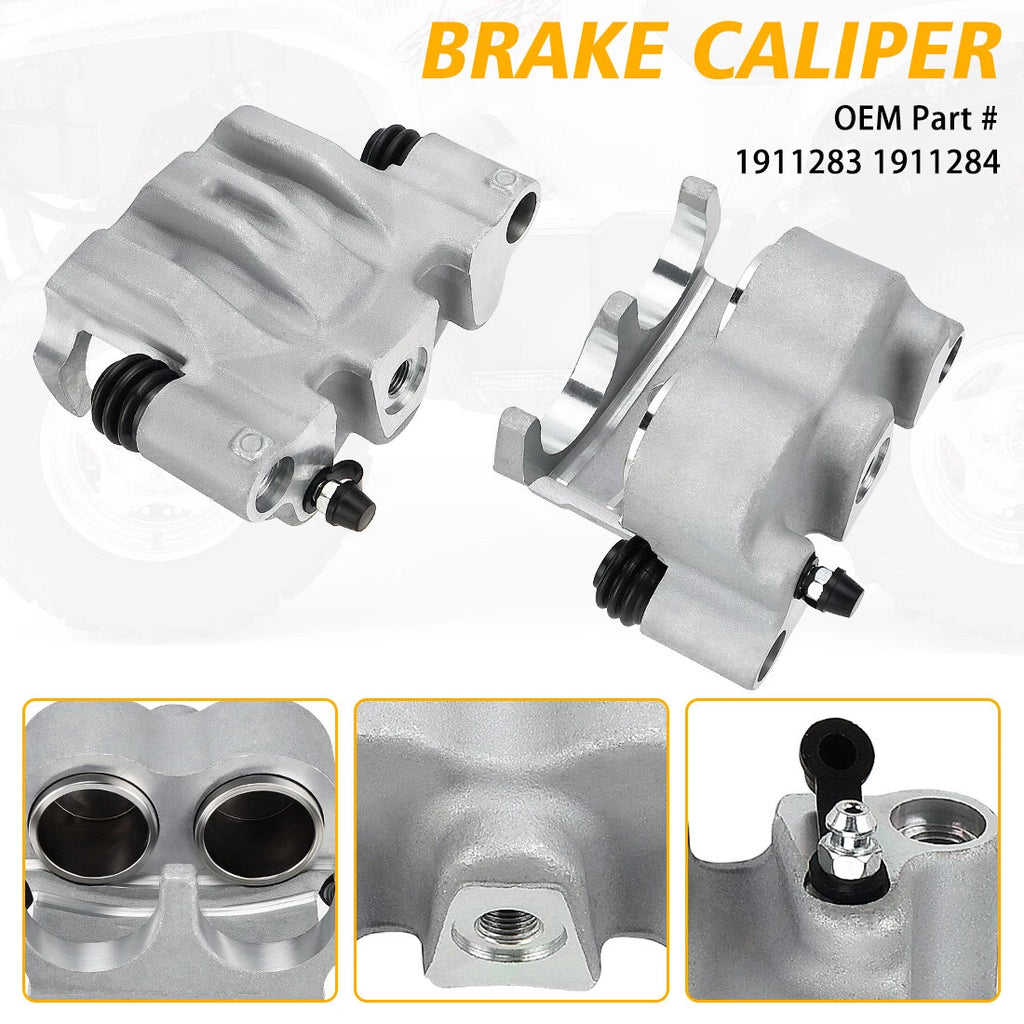 Front Brake Calipers w/ Pads for Polaris Ranger 500 570 700 800 900 902D 1000 XP