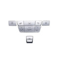 9pcs Silver Roof Reading Lamp Button Patch for Mercedes Models