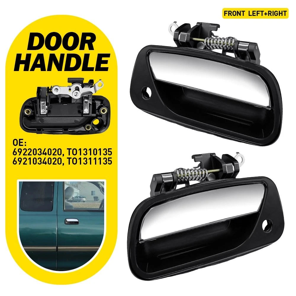 2 Piece Exterior Front Door Handle Set Chrome for Toyota T100 (1993–1998)