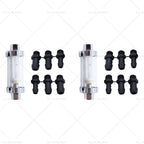 2X Glass Inline Fuel Filter for Universal Use (1/4, 5/16, 3/8)