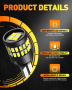 Set of 2 LED Reverse Back Up Bulbs for Make Model