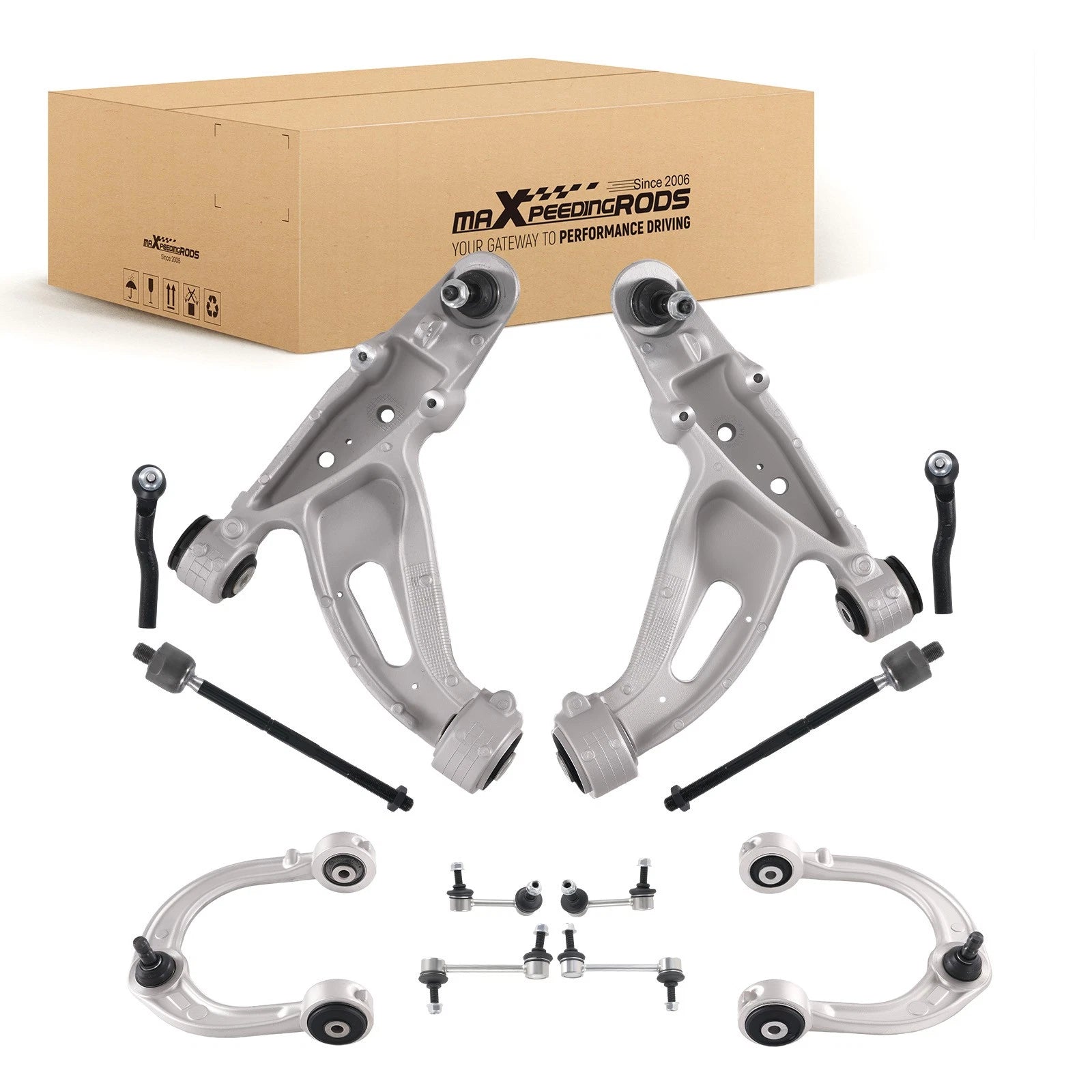 12x Front Control Arms Sway Bar Links Tie Rods for Cadillac CTS (2003–2007)