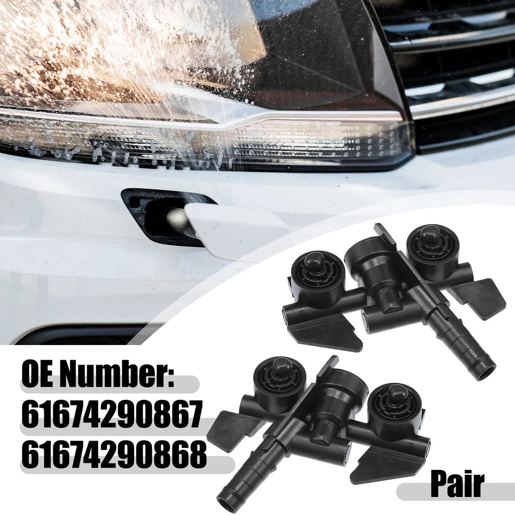 1 Pair Headlight Washer Nozzle for BMW 330xi (2001–2005)