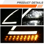 Upper Smoked Housing Headlight & Amber Side Corner Lamp for GMC Sierra/Yukon (1999–2007)