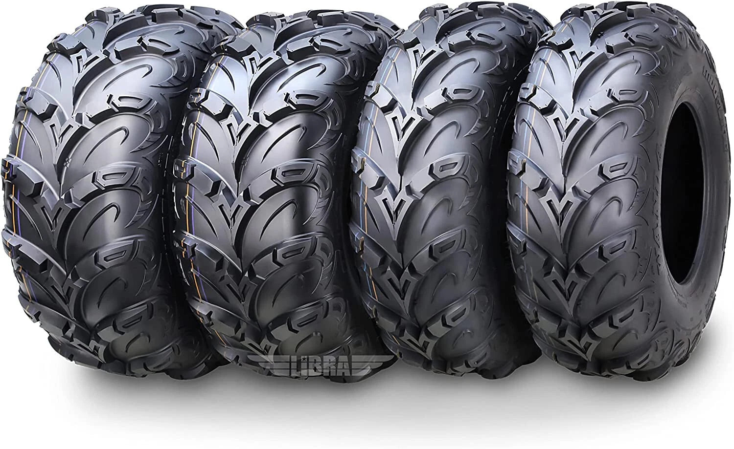 Set of 2 Radial ATV Tires 26x8R12 26x10R12 for Yamaha Wolverine R-Spec/Grizzly EPS (2016–2017)
