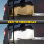 Full LED Black License Plate Lights for Highlander (2014–2019) & Camry (2012–2017)